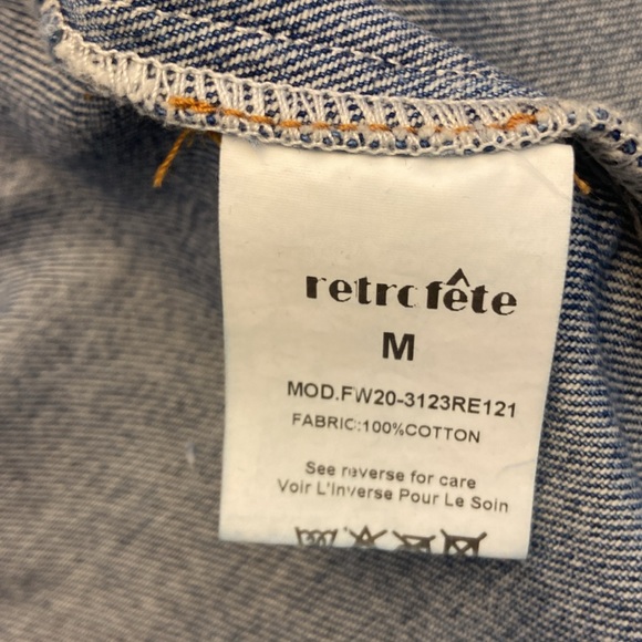 RETROFETE Karina Distressed Denim Jean Jacket in Zephyr size medium - Picture 15 of 15